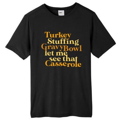 Funny Turkey Stuffing Gravy Bowl Thanksgiving Lover Tall Fusion ChromaSoft Performance T-Shirt