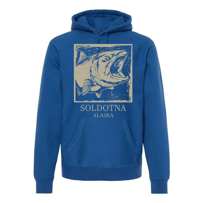 Fishing Town Souvenir Soldotna Alaska Gift Premium Hoodie