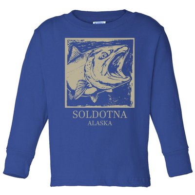 Fishing Town Souvenir Soldotna Alaska Gift Toddler Long Sleeve Shirt