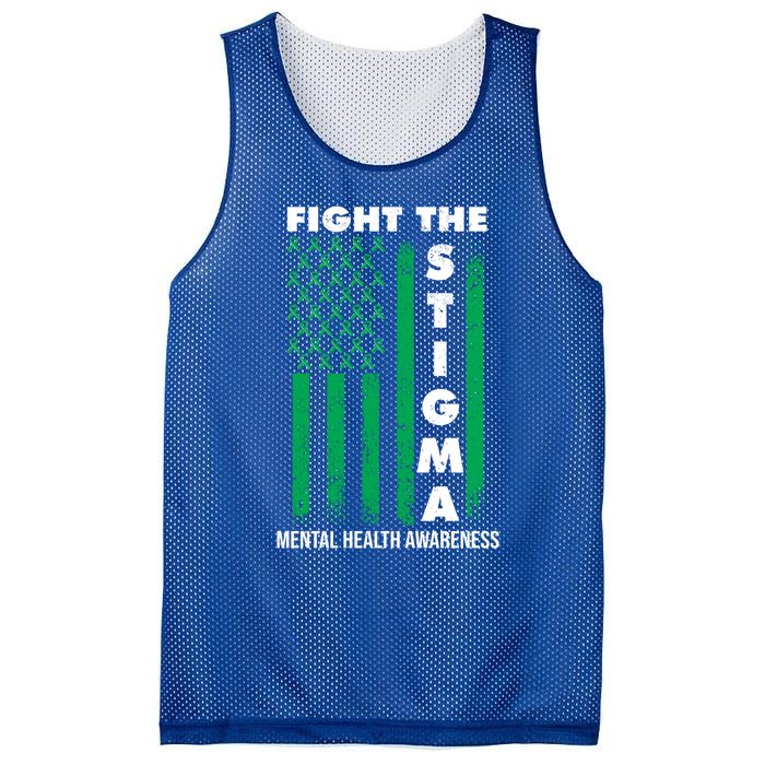 Fight The Stigma Tal Health Awareness Funny Gift Mesh Reversible Basketball Jersey Tank