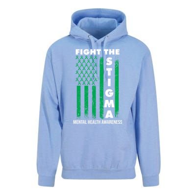 Fight The Stigma Tal Health Awareness Funny Gift Unisex Surf Hoodie