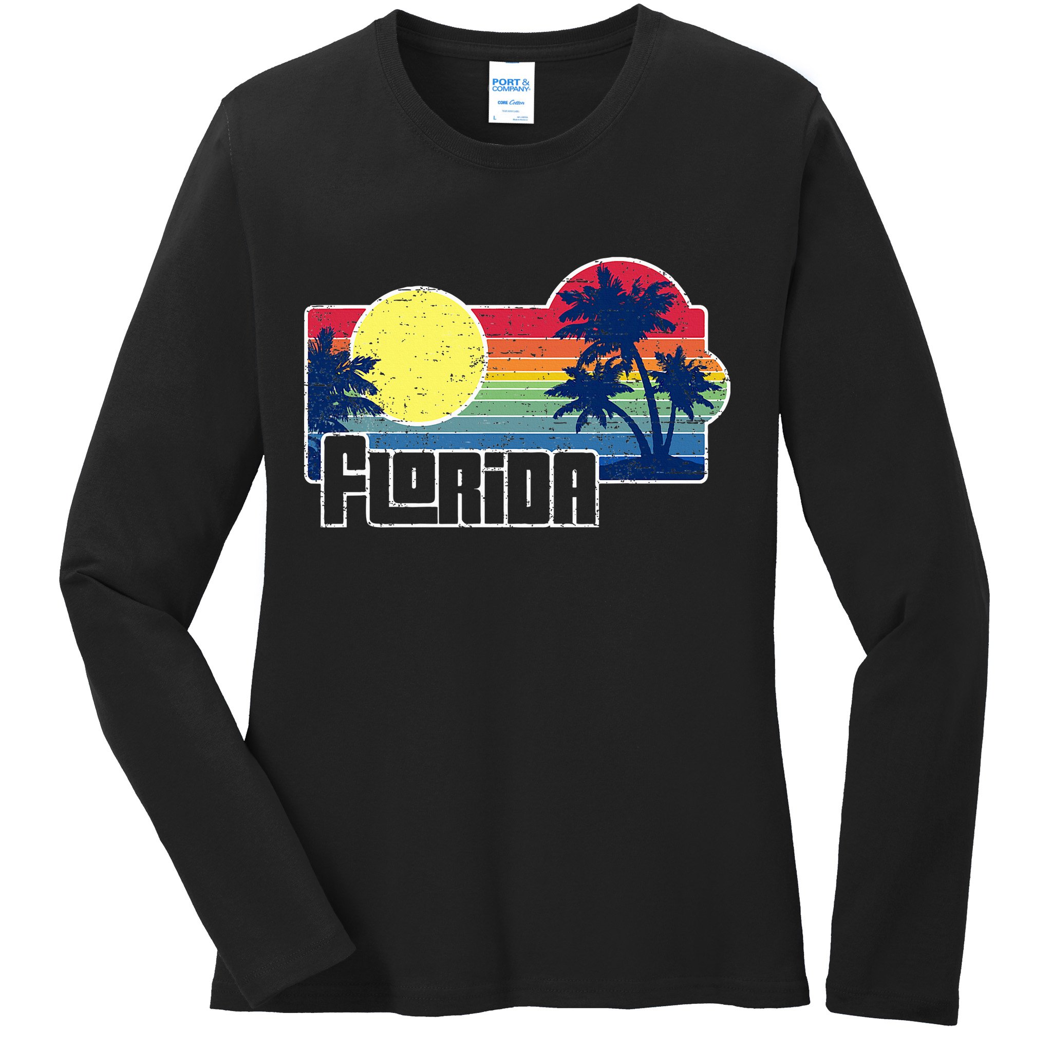 Florida The Sunshine State Florida Vacation Ladies Long Sleeve Shirt