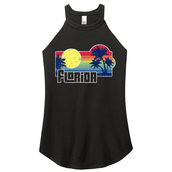 Florida The Sunshine State Florida Vacation Women's Perfect Tri Rocker Tank
