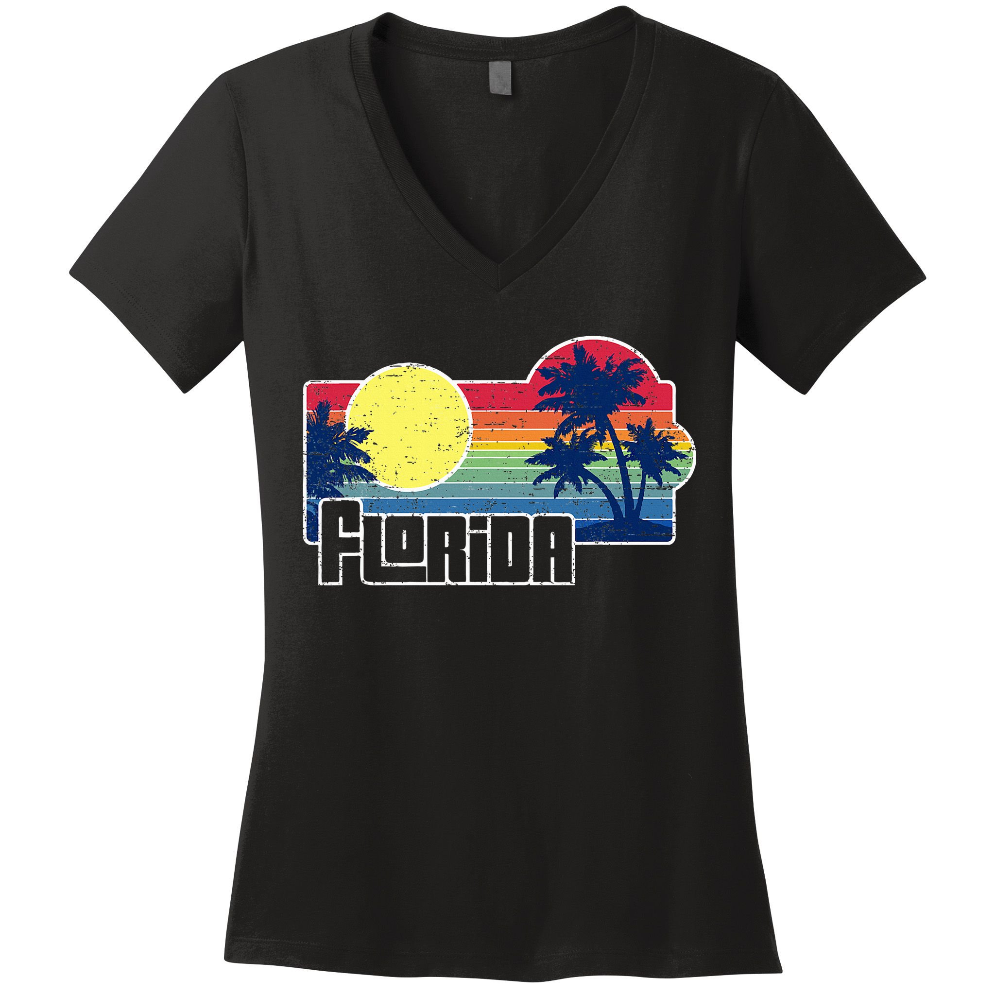 Florida The Sunshine State Florida Vacation Women's V-Neck T-Shirt