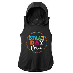 Funny Test Staar Day Crew Mode On Teacher Testing Ideas Ladies PosiCharge Tri-Blend Wicking Draft Hoodie Tank