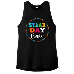 Funny Test Staar Day Crew Mode On Teacher Testing Ideas Ladies PosiCharge Tri-Blend Wicking Tank