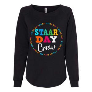 Funny Test Staar Day Crew Mode On Teacher Testing Ideas Womens California Wash Sweatshirt