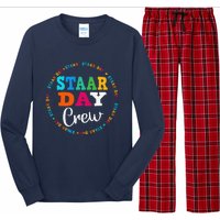 Funny Test Staar Day Crew Mode On Teacher Testing Ideas Long Sleeve Pajama Set