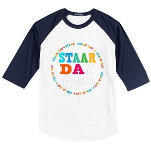 Funny Test Staar Day Crew Mode On Teacher Testing Ideas Baseball Sleeve Shirt