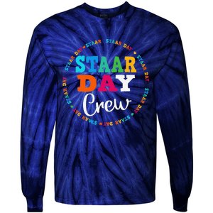 Funny Test Staar Day Crew Mode On Teacher Testing Ideas Tie-Dye Long Sleeve Shirt