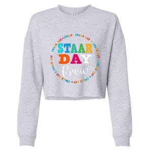 Funny Test Staar Day Crew Mode On Teacher Testing Ideas Cropped Pullover Crew