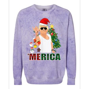 Funny Trump Salt President Trump Trump Christmas Colorblast Crewneck Sweatshirt