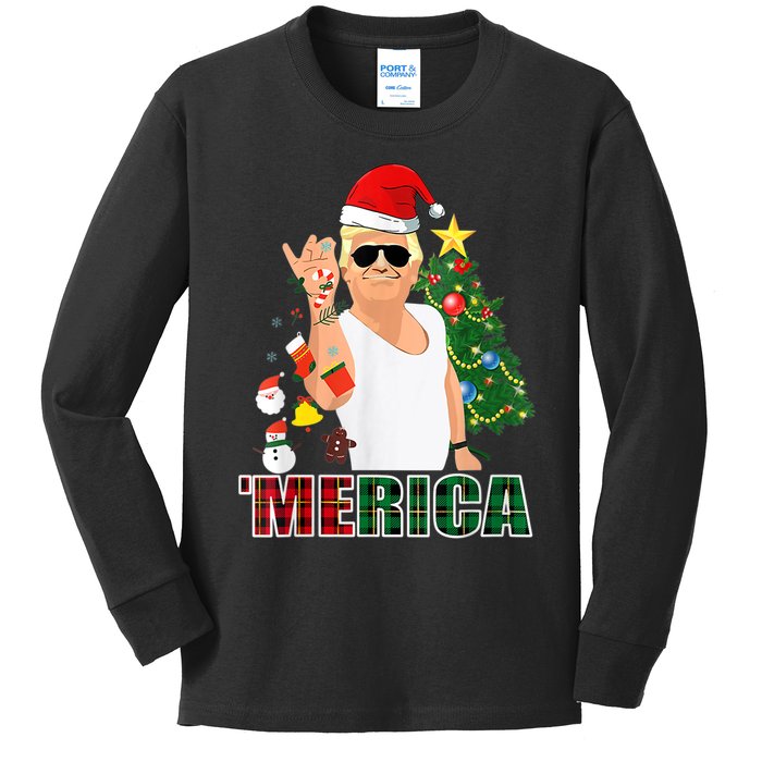 Funny Trump Salt President Trump Trump Christmas Kids Long Sleeve Shirt