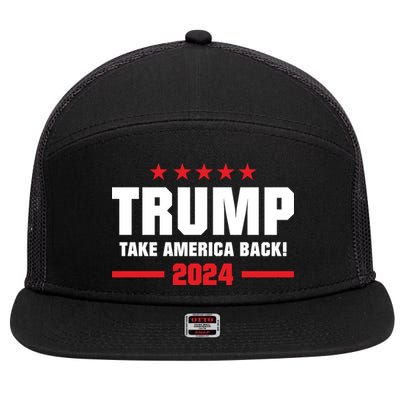 American President Donald Trump Supporters Take America Back 7 Panel Mesh Trucker Snapback Hat