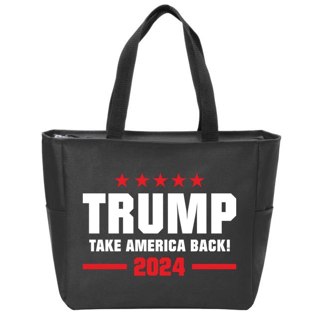 American President Donald Trump Supporters Take America Back Zip Tote Bag