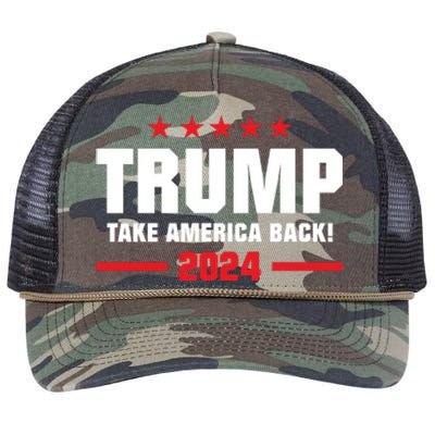 American President Donald Trump Supporters Take America Back Retro Rope Trucker Hat Cap