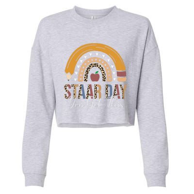 Funny Test Staar Day Mode On Teacher Testing Ideas School Cropped Pullover Crew