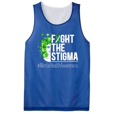 Fight The Stigma Tal Health Awareness Therapy Is Cool Great Gift Mesh Reversible Basketball Jersey Tank