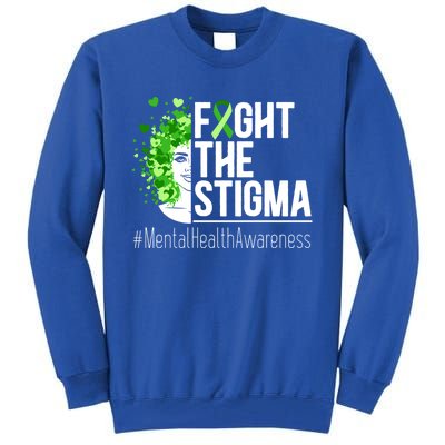 Fight The Stigma Tal Health Awareness Therapy Is Cool Great Gift Tall Sweatshirt