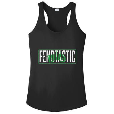 Fendtastic Tractor Saying For Farmers And Farmers Ladies PosiCharge Competitor Racerback Tank