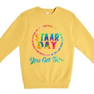 Funny Test Staar Day Mode On Teacher Testing Ideas School Premium Crewneck Sweatshirt