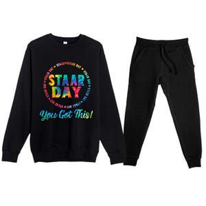 Funny Test Staar Day Mode On Teacher Testing Ideas School Premium Crewneck Sweatsuit Set