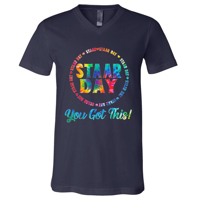 Funny Test Staar Day Mode On Teacher Testing Ideas School V-Neck T-Shirt