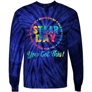 Funny Test Staar Day Mode On Teacher Testing Ideas School Tie-Dye Long Sleeve Shirt