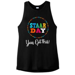 Funny Test Staar Day Mode On Teacher Testing Ideas School Ladies PosiCharge Tri-Blend Wicking Tank