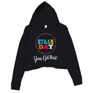 Funny Test Staar Day Mode On Teacher Testing Ideas School Crop Fleece Hoodie