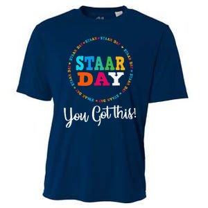 Funny Test Staar Day Mode On Teacher Testing Ideas School Cooling Performance Crew T-Shirt