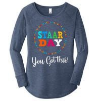 Funny Test Staar Day Mode On Teacher Testing Ideas School Women's Perfect Tri Tunic Long Sleeve Shirt