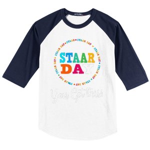 Funny Test Staar Day Mode On Teacher Testing Ideas School Baseball Sleeve Shirt