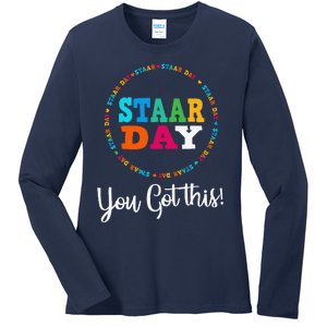 Funny Test Staar Day Mode On Teacher Testing Ideas School Ladies Long Sleeve Shirt