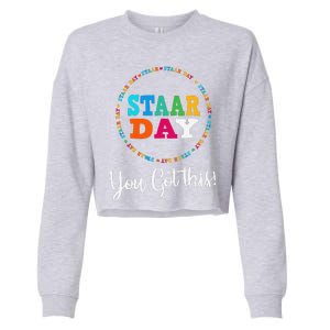 Funny Test Staar Day Mode On Teacher Testing Ideas School Cropped Pullover Crew