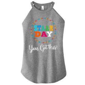 Funny Test Staar Day Mode On Teacher Testing Ideas School Women's Perfect Tri Rocker Tank