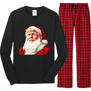 Funny Trump Santa Hat Donald Trump Christmas New Year Xmas Long Sleeve Pajama Set