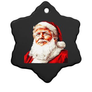 Funny Trump Santa Hat Donald Trump Christmas New Year Xmas Ceramic Star Ornament