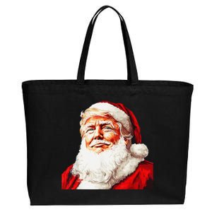 Funny Trump Santa Hat Donald Trump Christmas New Year Xmas Cotton Canvas Jumbo Tote