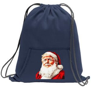 Funny Trump Santa Hat Donald Trump Christmas New Year Xmas Sweatshirt Cinch Pack Bag