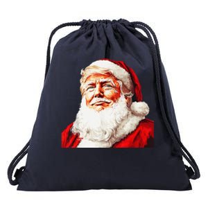 Funny Trump Santa Hat Donald Trump Christmas New Year Xmas Drawstring Bag