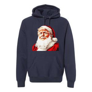 Funny Trump Santa Hat Donald Trump Christmas New Year Xmas Premium Hoodie