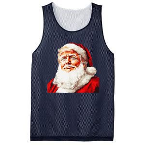 Funny Trump Santa Hat Donald Trump Christmas New Year Xmas Mesh Reversible Basketball Jersey Tank