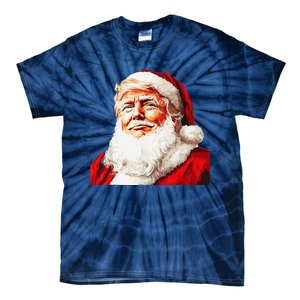 Funny Trump Santa Hat Donald Trump Christmas New Year Xmas Tie-Dye T-Shirt