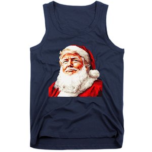 Funny Trump Santa Hat Donald Trump Christmas New Year Xmas Tank Top