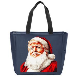 Funny Trump Santa Hat Donald Trump Christmas New Year Xmas Zip Tote Bag