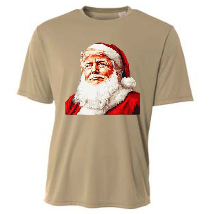 Funny Trump Santa Hat Donald Trump Christmas New Year Xmas Cooling Performance Crew T-Shirt