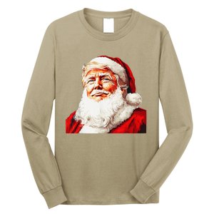 Funny Trump Santa Hat Donald Trump Christmas New Year Xmas Long Sleeve Shirt