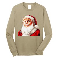 Funny Trump Santa Hat Donald Trump Christmas New Year Xmas Long Sleeve Shirt