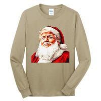 Funny Trump Santa Hat Donald Trump Christmas New Year Xmas Tall Long Sleeve T-Shirt